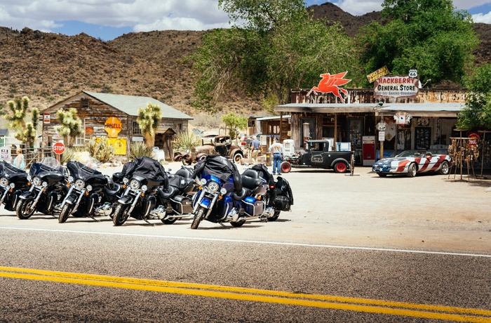 Stemning på klassisk holdeplads langs Route 66, Arizona i USA