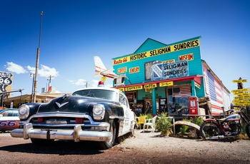 Historic Seligman Sundries langs Route 66, Arizona i USA